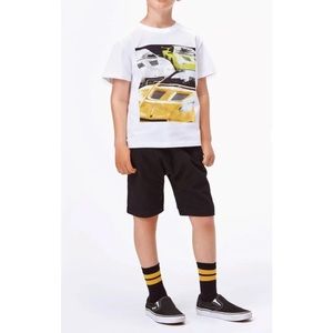 NWT Molo Kids Anders Black Organic Cotton Sweatshorts